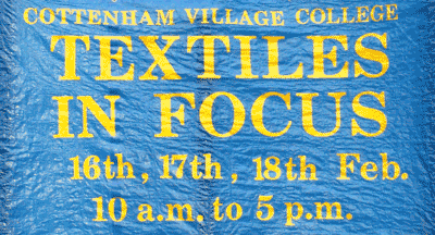 Sign for the Cottenham exhibition